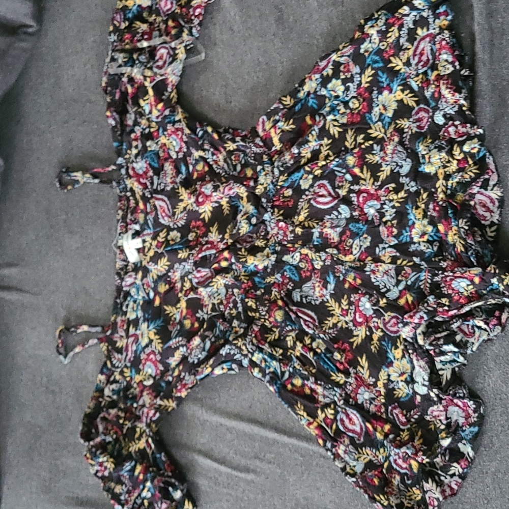 Self esteem off the shoulder tank top Floral romper